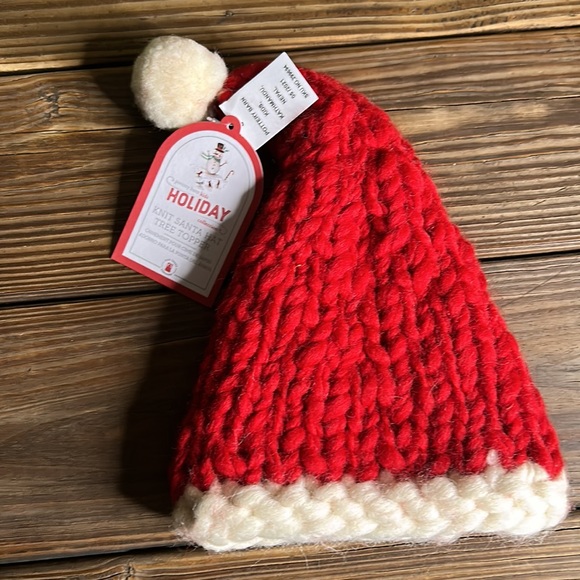 Pottery Barn Kids Knit Santa Claus Hat Tree Topper - Picture 5 of 16